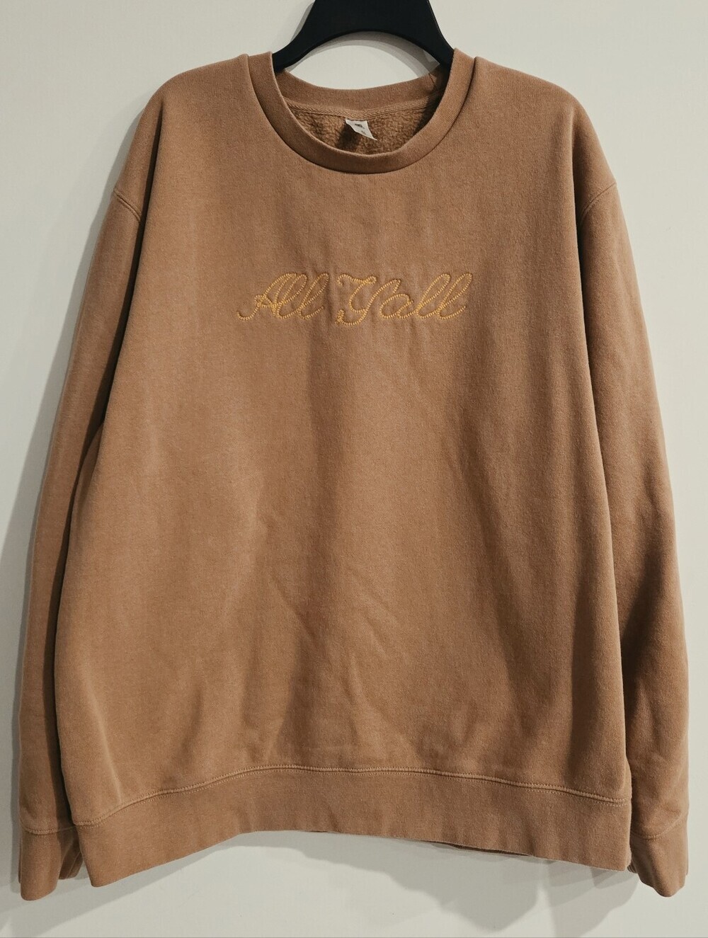AS Colour United "All Y'all" Dark Tan crewneck sweatshirt in size XL